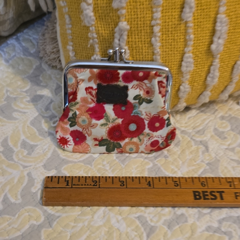 Patty Both Floral Coin Purse with Silver Frame